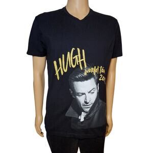 HUGH JACKMAN SHIRT SIZE MEDIUM TEE BLACK WORLD TOUR 2019 THE MAN THE MUSIC SHOW